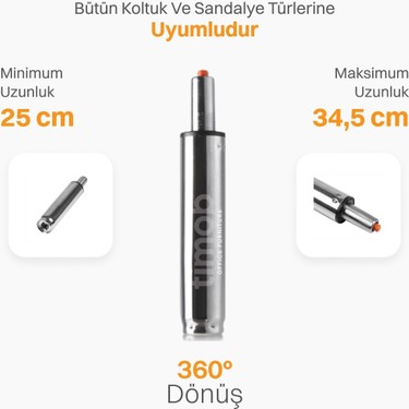 Timob Timob Ofis Koltuğu Krom Amartisör Yedek — 2. ürün görseli