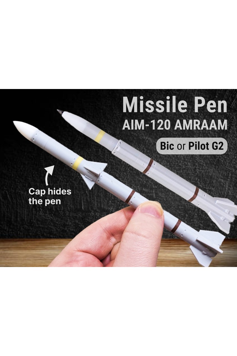 Titrek Toys AIM-120 Amraam Füze Tasarımlı Kalem - Missile Pen AIM-120 Amraam (Replika Maket)