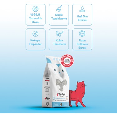 Toi Moi Toi Moi 2’li Avantajlı Paket - Marsilya Sabunu Kokulu Sodyum Bentonit Kedi Kumu — 2. ürün görseli
