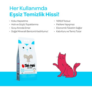 Toi Moi Toi Moi 2’li Avantajlı Paket - Marsilya Sabunu Kokulu Sodyum Bentonit Kedi Kumu — 5. ürün görseli