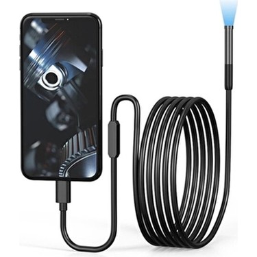Tokurtech Tokurtech Full HD Yılan Endoskop Kamera 10 mt Su Geçirmez 7 mm Sert Kablo İos-Iphone fiyatı ve görseli