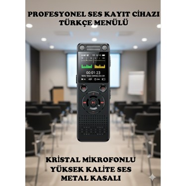 Tokurtech Tokurtech Yeni Model Metal Kasalı HS32 Profesyonel Ses Kayıt Cihazı Uzun Kayıt Süresi Büyük LED fiyatı ve görseli