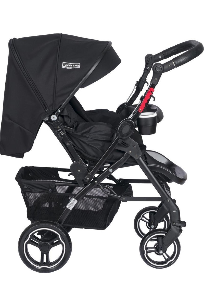 Tommybaby Tommybaby Tornado Plus Black Alüminyum Çift Yönlü Bebek Arabası 25 kg Taşıma Kapasitesi ve — 5. ürün görseli