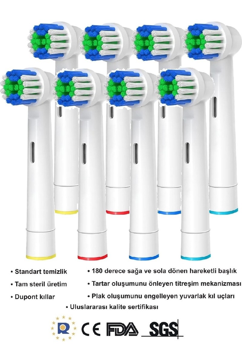 Toocare Toocare Oral-B Şarjlı Diş Fırçası Uyumlu 8 Adet Precision Clean Yedek — 2. ürün görseli