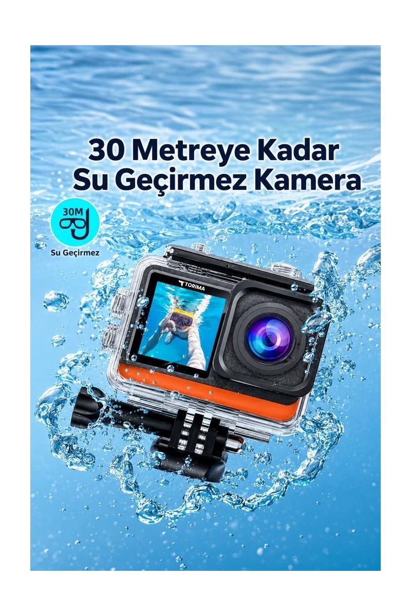 Torima Torima Aksiyon Kamerası Ultra Hd Wifi 4K Su Geçirmez Kamera AC03 Siyah — 2. ürün görseli