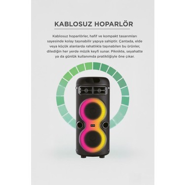 Torima Torima Bluetooth Hoparlör Rgb Işıklı Mikrofonlu Taşınabilir Speaker D41 — 5. ürün görseli