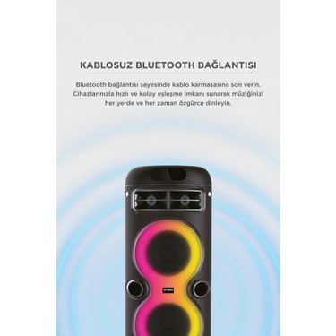 Torima Torima Bluetooth Hoparlör Rgb Işıklı Mikrofonlu Taşınabilir Speaker D41 — 6. ürün görseli