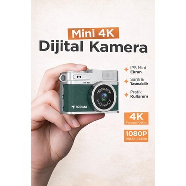 Torima Torima Mini Dijital Kamera Selfie Video Vlog Kamerası Mini Anahtarlık 1080P CMR35 Koyu — 2. ürün görseli
