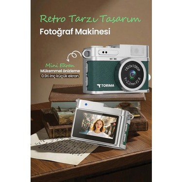 Torima Torima Mini Dijital Kamera Selfie Video Vlog Kamerası Mini Anahtarlık 1080P CMR35 Koyu — 5. ürün görseli