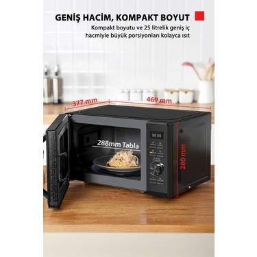 Toshiba Toshiba Grill Izgaralı Chef Defrost 25L Dijital Siyah Mikrodalga Fırın — 2. ürün görseli