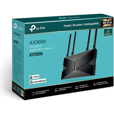 TP-Link TP-Link Archer AX53 | Dual Band Gigabit Wi-Fi 6 Router | Fiber Destekli | AX3000 Mbps | 4× Gigabit — 4. ürün görseli