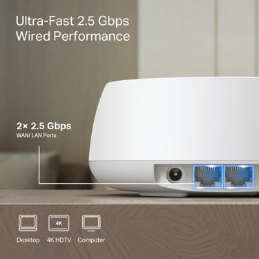 TP-Link TP-Link Deco BE25 (1-Pack) | Wi-Fi 7 Mesh Sistemi | BE3600 Mbps Hız | Fiber Uyumlu | Çift Bant | — 5. ürün görseli