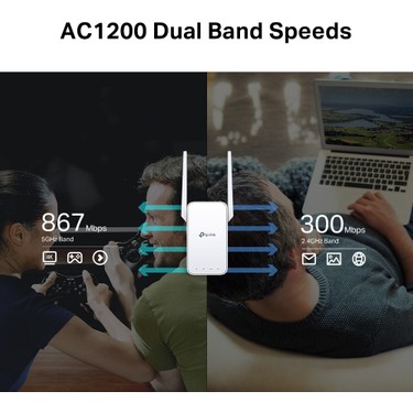 TP-Link TP-Link RE315 | Wi-Fi 5 Menzil Genişletici | AC1200 Mbps | 2 Harici Anten | 1 Ethernet Port | — 3. ürün görseli