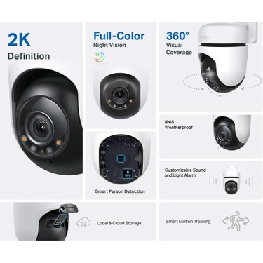TP-Link TP-Link Tapo C510W Dış Mekan Wi-Fi Güvenlik Kamerası | 2K QHD | Renkli Gece Görüşü | 360° Görüş — 2. ürün görseli