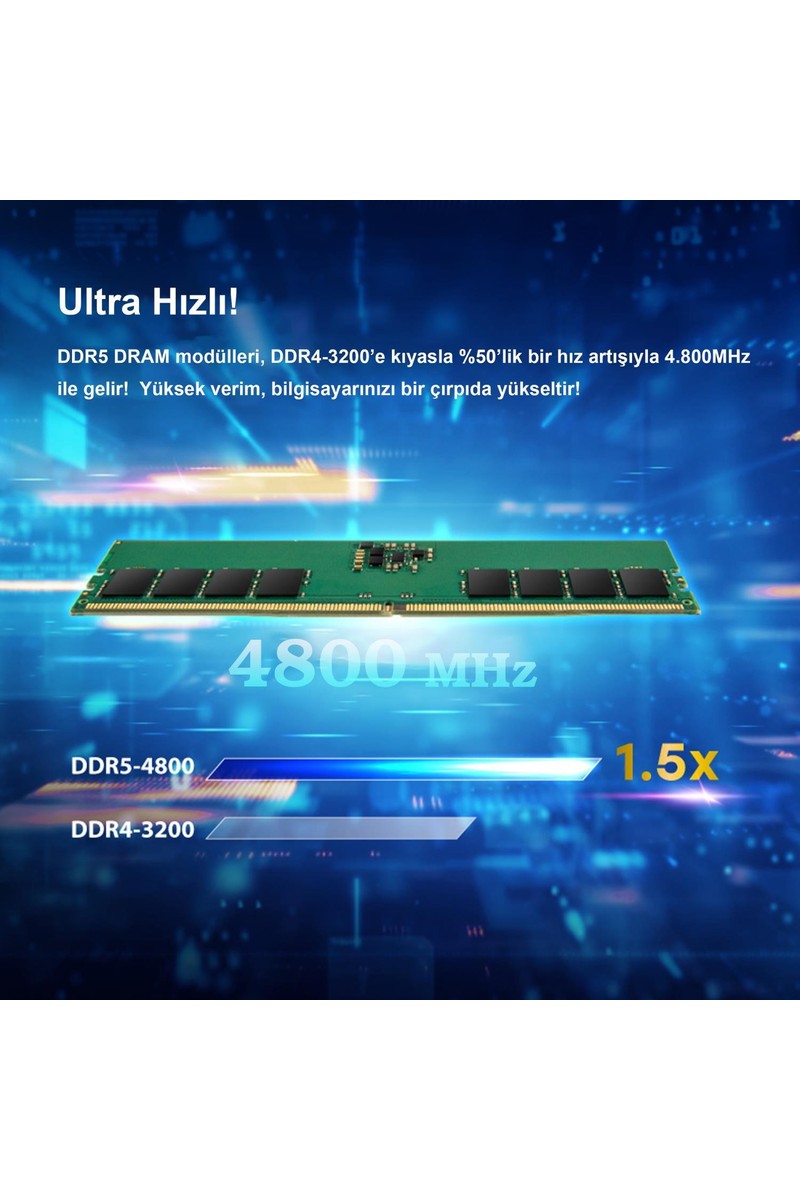 Transcend Transcend 16GB DDR5 4800MHz CL40 Notebook Ram JM4800ASE-16G Düşük Gecikme CL Değeri — 3. ürün görseli
