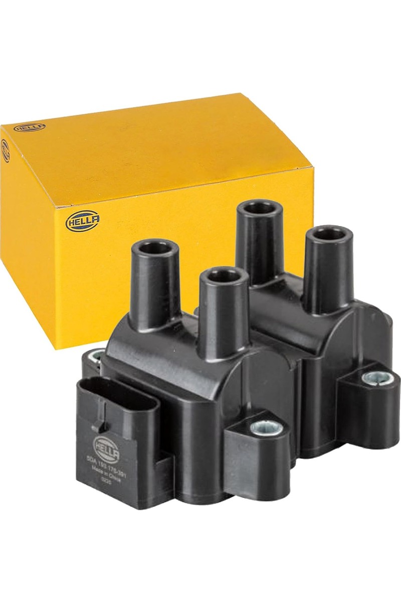 Trendy Pazars Ateşleme Bobini - 12V - 4-Kutuplu - Blok Ateşleme Kapsülü - Vidalanmış Ignition Coil - Dacia Dokker (2012-2015), Renault Clio Iı (1998-2010) ile Uyumlu