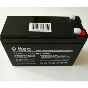 Ttec TTec Pi-Es Mustang Bakımsız Kuru Akü 12V 7Ah Uzun Ömürlü Düşük fiyatı ve görseli