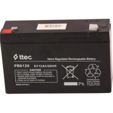 Ttec Ttec Smoby Quad Rally Akülü Motor Için Uyumlu - Akü 6V 12AH - 6 Volt 12 Amper Kuru Tip Akü Batarya — 2. ürün görseli