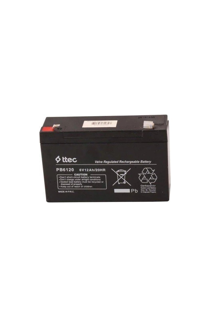 Ttec Ttec Smoby Quad Rally Akülü Motor Için Uyumlu - Akü 6V 12AH - 6 Volt 12 Amper Kuru Tip Akü Batarya — 3. ürün görseli