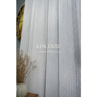 Tül Shop Tül Shop KDK Ekru 1/2 Seyrek Pileli Tül Perde Ütü İstemez Kırışmaz Ağır Sade Tasarım Kırık fiyatı ve görseli