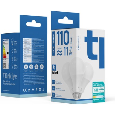 Tuled Tuled Redeem A80S E27 LED Ampul, Titreşimsiz, Göz Konforu, 1418 Lümen, Soğuk Beyaz, 6500 — 2. ürün görseli