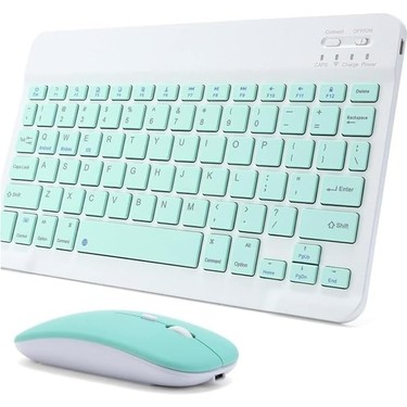 Turotto Turotto Tüm Cihazlara Uyumlu Akıllı Taşınabilir Şarj Edilebilir Kablosuz Bluetooth Klavye + Mouse fiyatı ve görseli