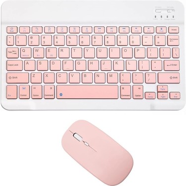 Turotto Turotto Tüm Cihazlara Uyumlu Şarj Edilebilir Kablosuz Bluetooth Klavye + Mouse Set — 2. ürün görseli