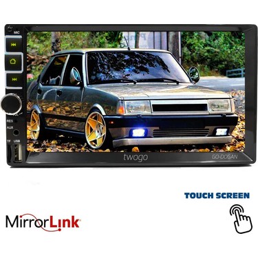 Twogo Twogo Double Teyp 7 4X50W Mirrorlink Bt/usb/sd/mp5/aux/fm Kameralı Tofas Seri Twogo — 2. ürün görseli