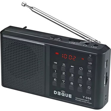 UltraTekno UltraTekno Bluetoothlu Deprem ve Acil Durum Radyosu 18650 Pilli Şarjlı Fm Radyo USB Tf Kart Destekli Type-C Şarjlı LED Fenerli Taşınabilir Radyo Y-096 fiyatı ve görseli