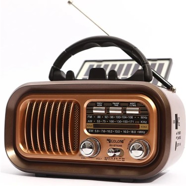 UltraTekno Ultratekno RX-BT628S Güneş Panelli Nostaljik Radyo Bt/tf/usb/fm/am/sw 3 Bandlı fiyatı ve görseli