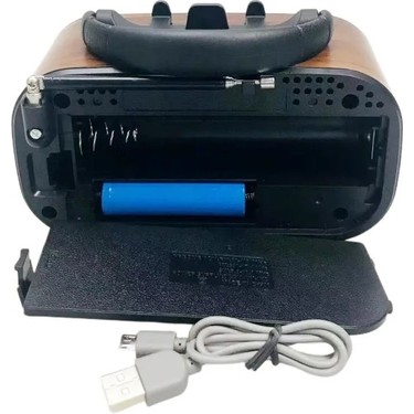 UltraTekno Ultratekno RX-BT628S Güneş Panelli Nostaljik Radyo Bt/tf/usb/fm/am/sw 3 Bandlı — 6. ürün görseli