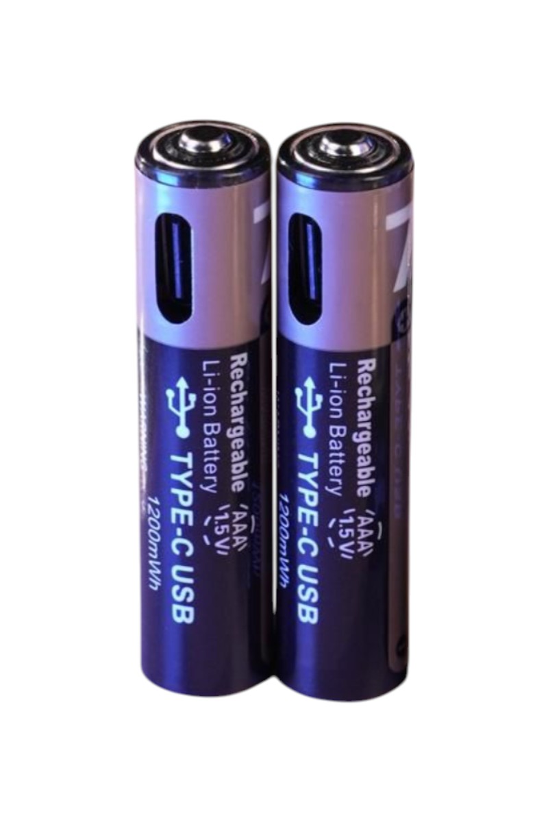 UltraTekno UltraTekno USB Type-C Şarjlı Aaa Pil 1.5V 1000+ Kez Şarj Edilebilir Lityum Pil Kalem Pil (2’li Paket) — 3. ürün görseli