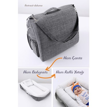 Umaybebek Umaybebek Çantalı Taşınabilir Bebek Reflü Yatağı, Babynest, Anne Çantası fiyatı ve görseli