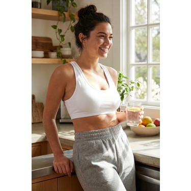 Underwear Bodyway Underwear Bodyway 2'li Paket Pamuklu Pedli Sporcu Sütyeni & Bralet - Günlük Rahat Yüzücü Model — 4. ürün görseli