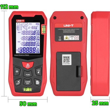 Uni-T Uni-T LM50A 50 M Lazer Metre Ölçer Yüksek Hassasiyetli Ölçüm Fonksiyonları ile — 3. ürün görseli