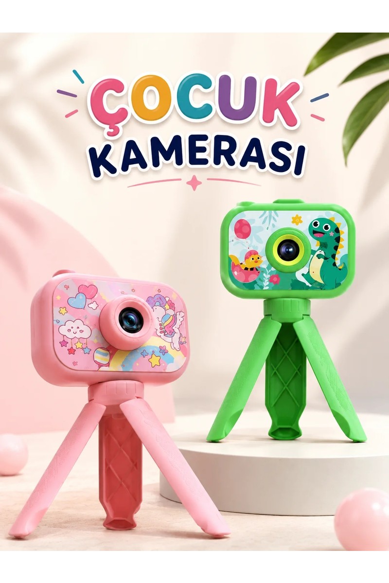 Uravas Store Çocuklara Özel Dijital LCD Ekran 1080P Hd Görüntü Kaliteli