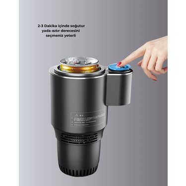 Uravas Store Uravas Store Dijital Ekranlı Akıllı Bardaklık Araç Içi Termal Isıtıcı — 5. ürün görseli
