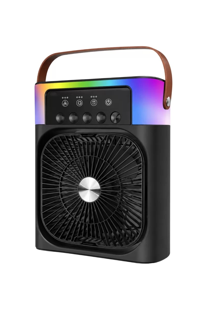Uravas Uravas Store USB Şarjlı Masaüstü Sprey Fan Taşınabilir Serinletici Rgb Işıklı Mini Klima — 2. ürün görseli