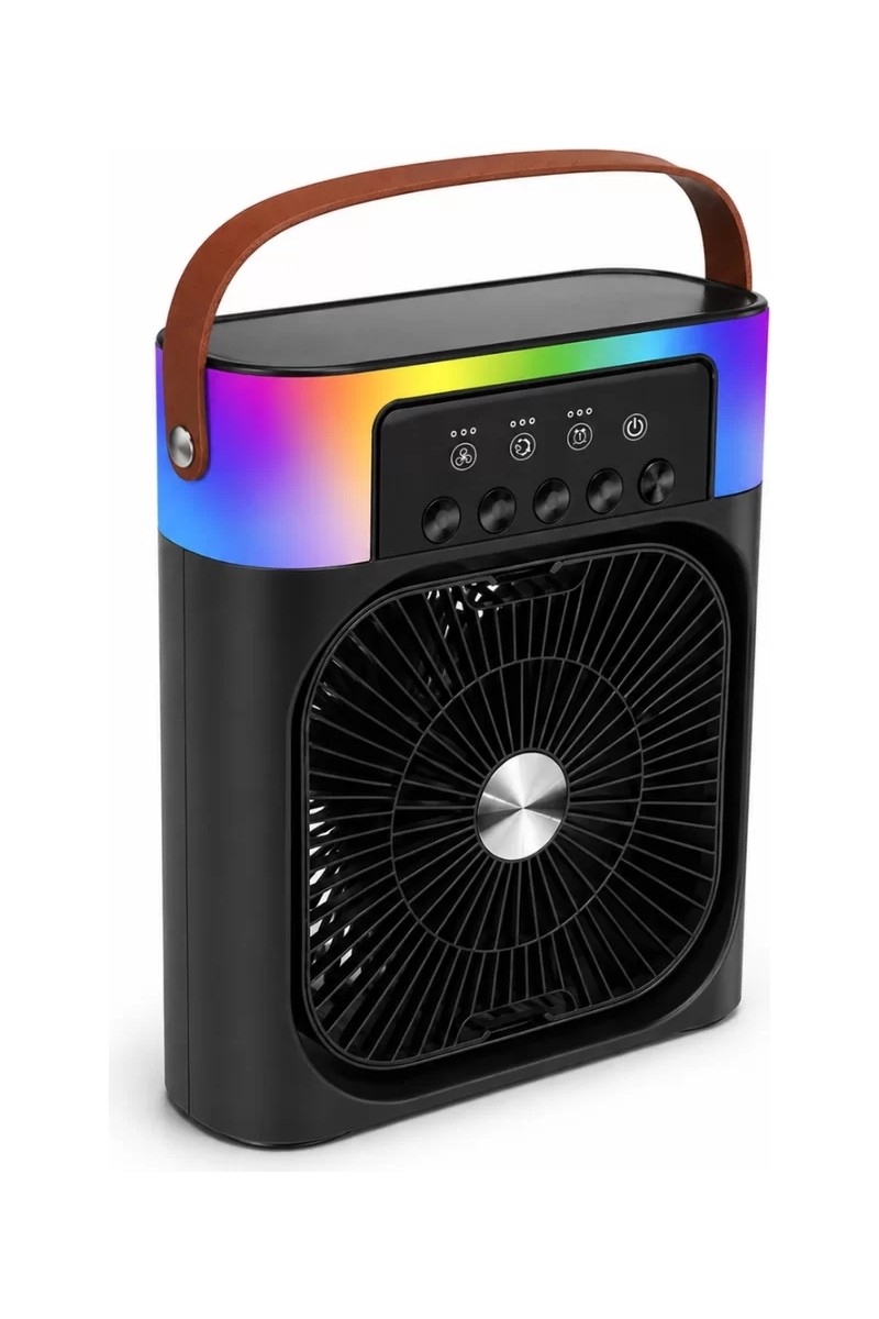 Uravas Uravas Store USB Şarjlı Masaüstü Sprey Fan Taşınabilir Serinletici Rgb Işıklı Mini Klima — 3. ürün görseli