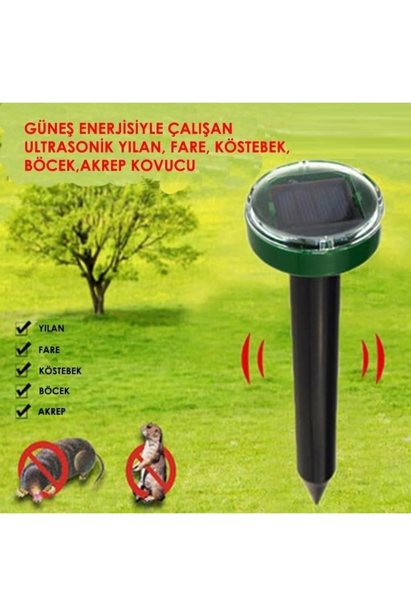 Uscvis Solar Güneş Enerjili Akrep,köstebek,yılan Fare Kovucu 750-1000 M2 Etkili Yuvarlak