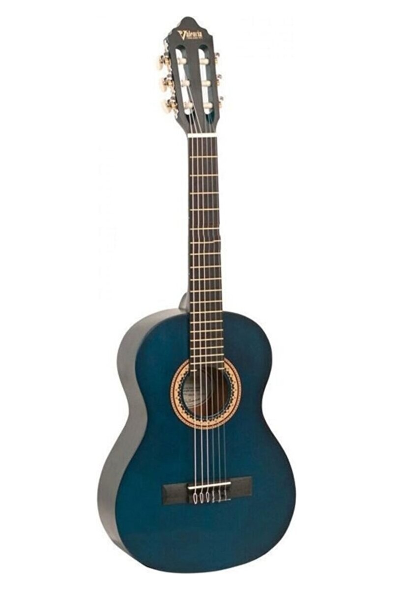 Valencia VC204TBU Mavi Klasik Gitar (Kılıf Hediyeli)