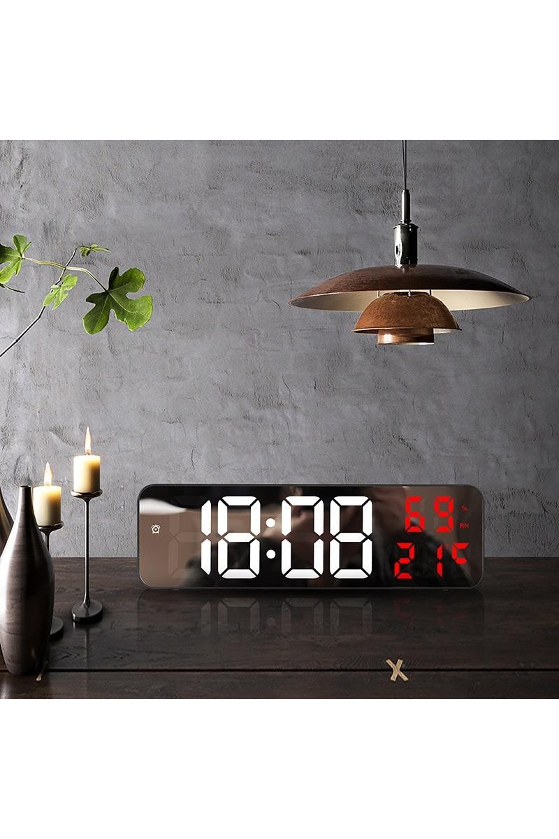 Valkyrie Valkyrie Nem Ölçer Dereceli LED Duvar ve Masa Alarm Saati Kırmızı — 3. ürün görseli