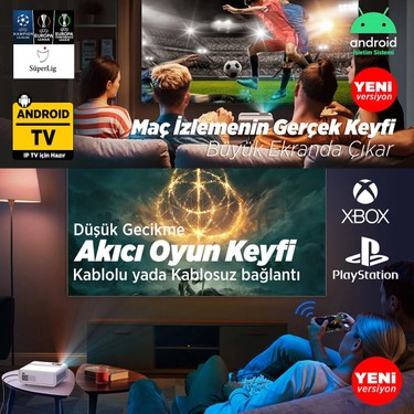 Vankyo Vankyo Sunspark 500W Android TV 1080P Destekli Projeksiyon Cihazı 5G Wi-Fi + 5.1 Bluetooth - LCD — 2. ürün görseli