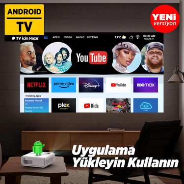 Vankyo Vankyo Sunspark 500W Android TV 1080P Destekli Projeksiyon Cihazı 5G Wi-Fi + 5.1 Bluetooth - LCD — 4. ürün görseli