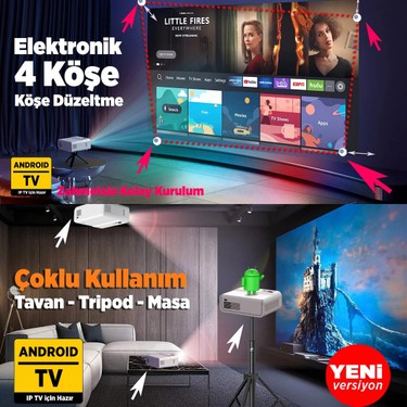 Vankyo Vankyo Sunspark 500W Android TV 1080P Destekli Projeksiyon Cihazı 5G Wi-Fi + 5.1 Bluetooth - LCD — 6. ürün görseli