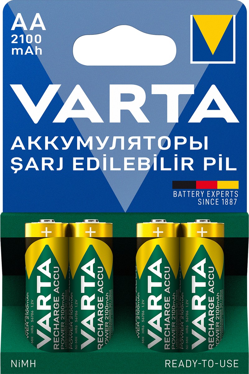 Varta 2100mAh AA Şarj Edilebilir 4'lü Pil