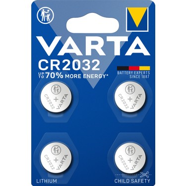 Varta VARTA CR2032 'li Lityum Düğme Pil 4'lü fiyatı ve görseli