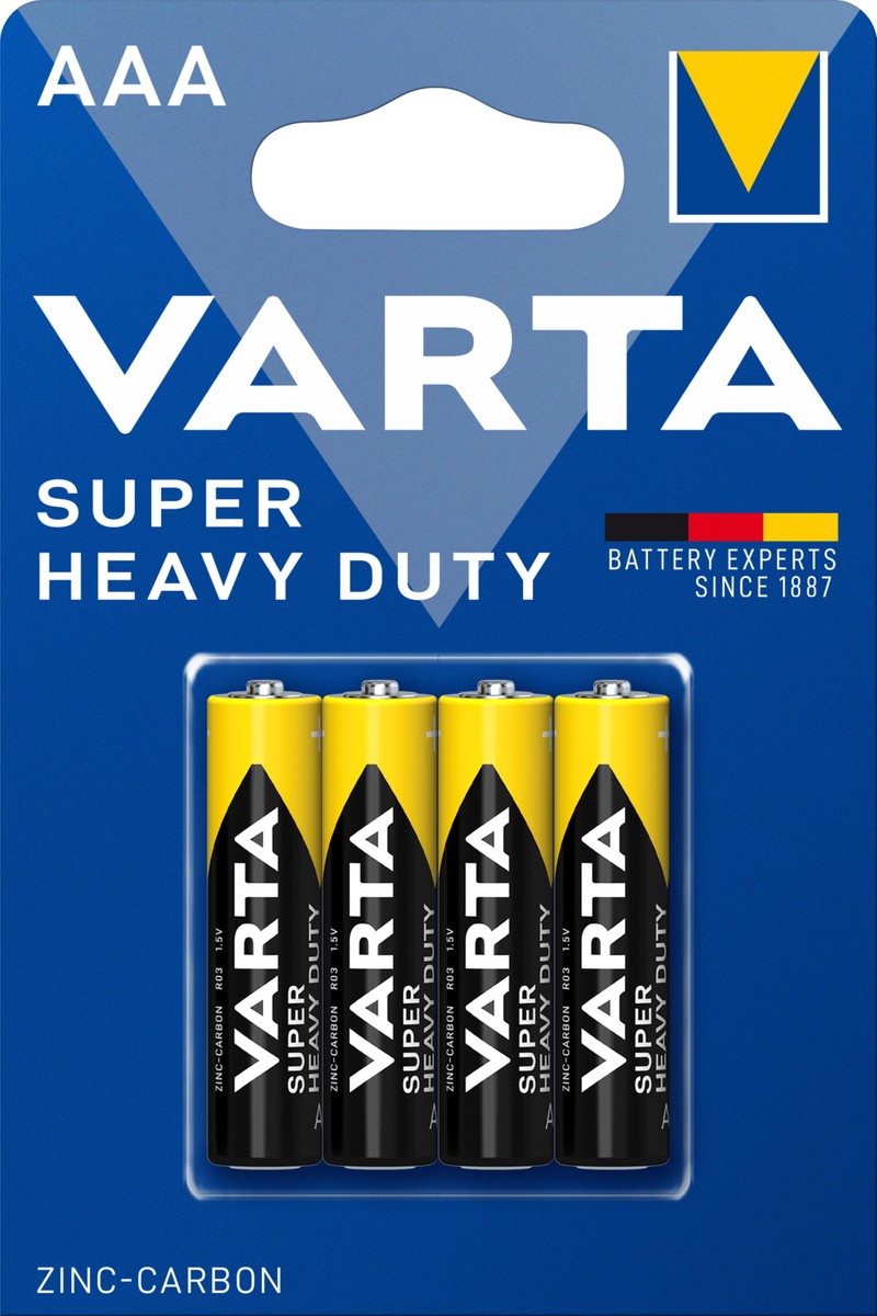 Varta Super Heavy Duty AAA Çinko Karbon Pil 4'lü Paket