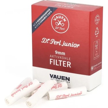 Vauen Dr. Perl pp10 Junior Vauen 9 mm Kauçuk Pipo Filitresi 40'lı Aktif Karbon Filtre Keyifli fiyatı ve görseli