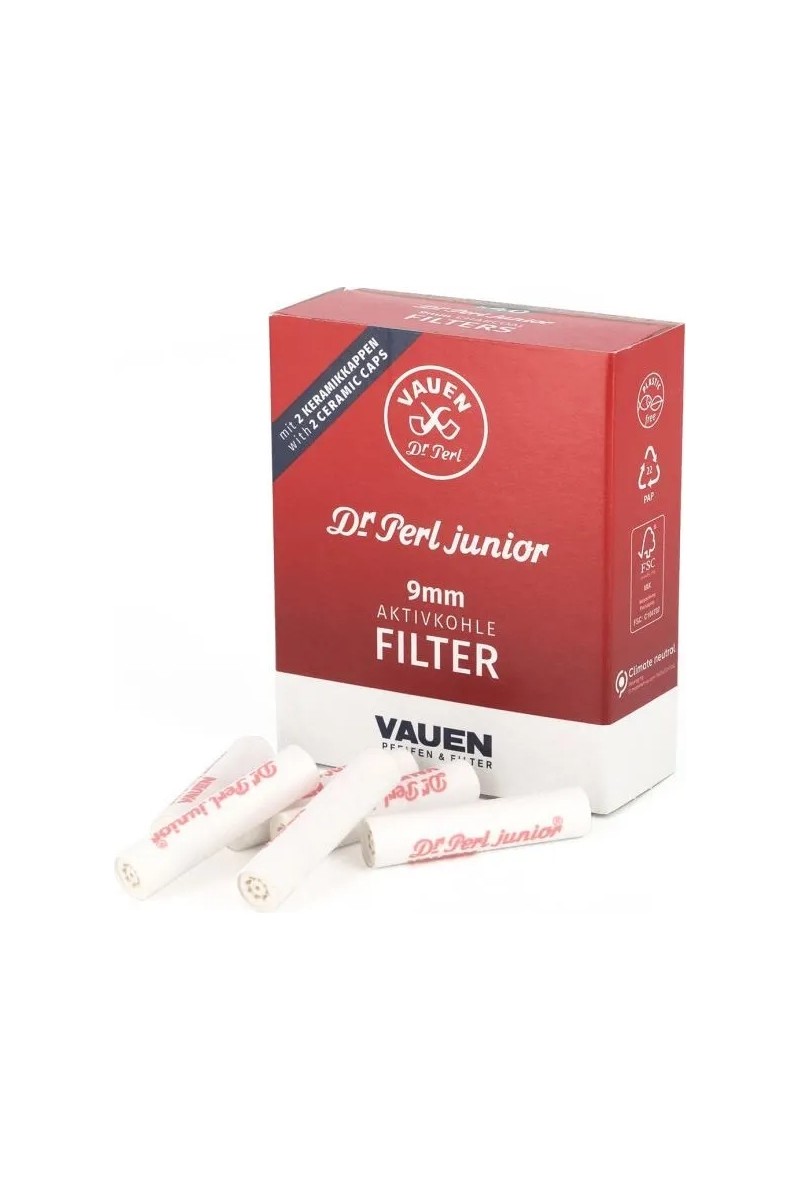 Vauen Dr. Perl  pp10 Junior Vauen 9 mm Kauçuk Pipo Filitresi 40'lı Aktif Karbon Filtre Keyifli — 6. ürün görseli